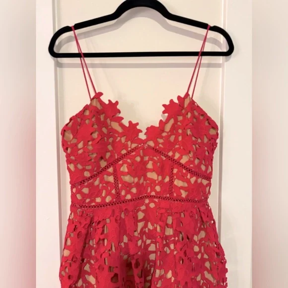 SELF PORTRAIT Azaelea Midi Dress In Pink NEW with tags Size 6 - Picture 5 of 16